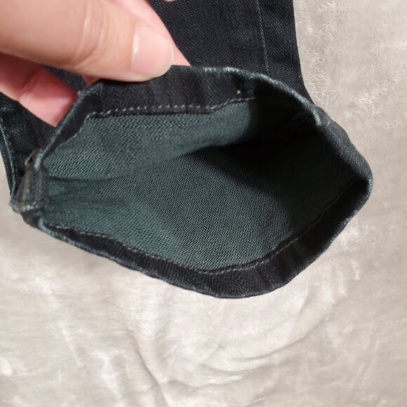DISH JEANS Paris ultra skinny low rise dark wash L32 biker style Pre-owned - Picture 10 of 14